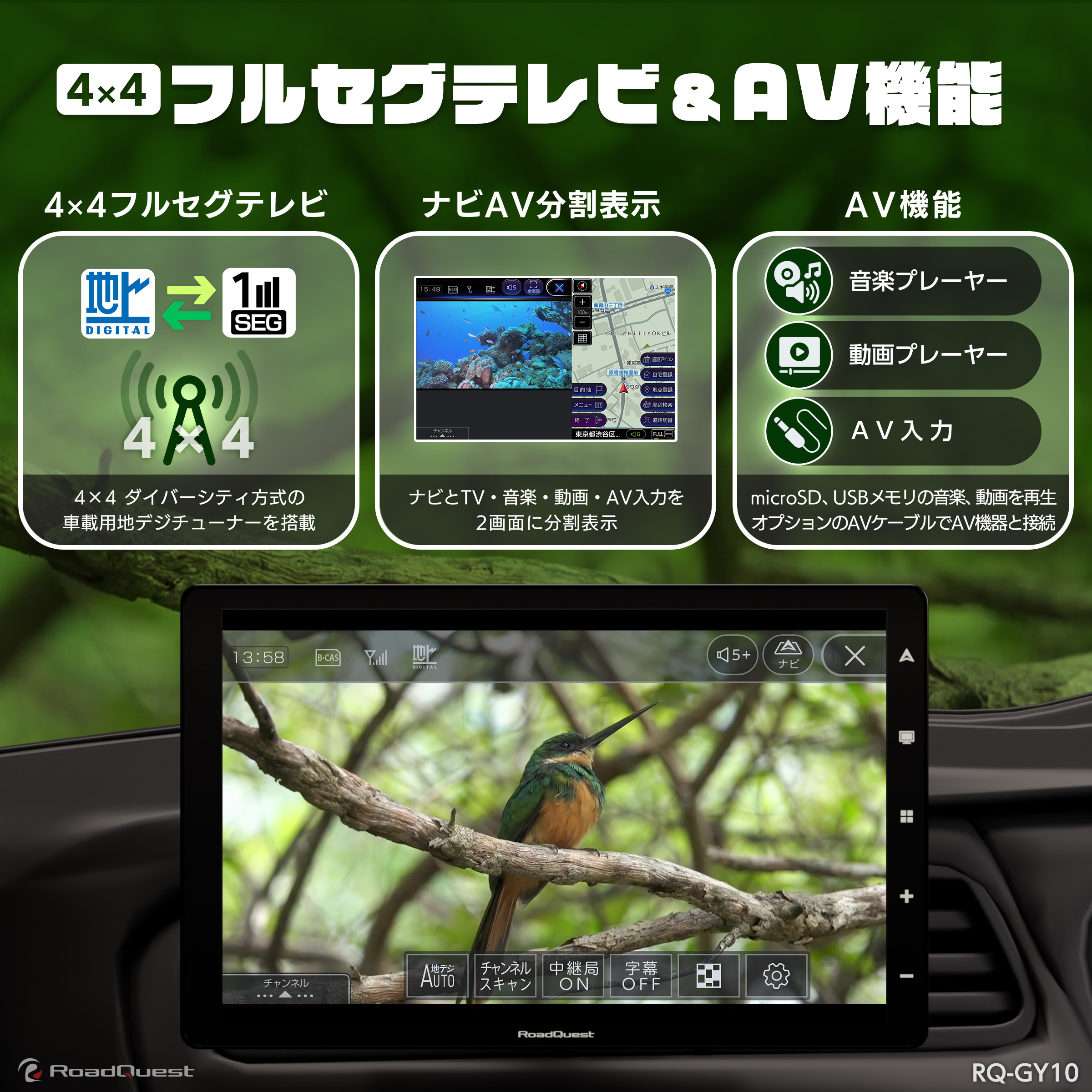 フルセグテレビ&AV機能