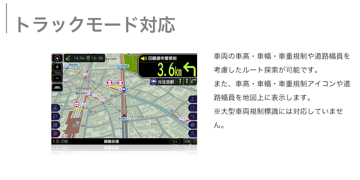トラックモード対応