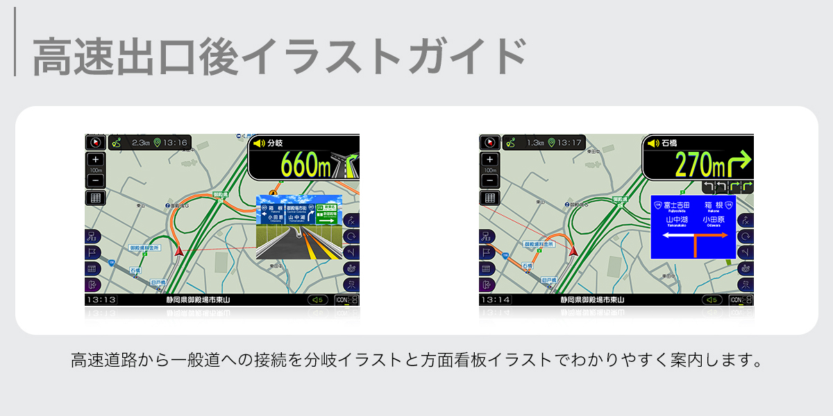 高速出口後イラストガイド